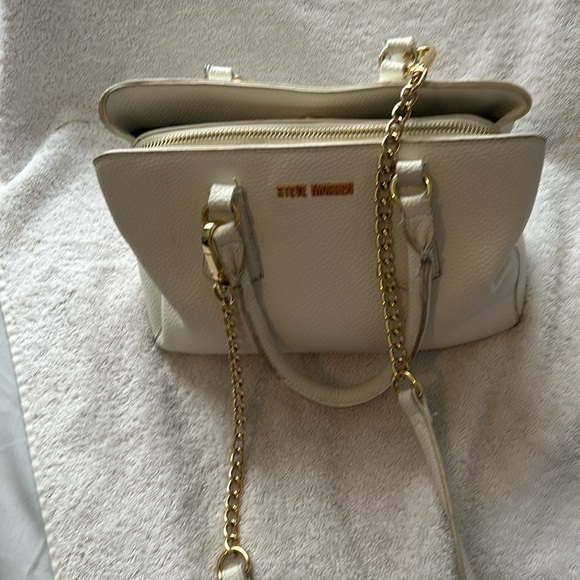 Steve Madden white purse, leather with long strap - Picture 5 of 12
